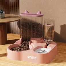 PASTEL PET 寵物立體耳朵大容量半自動餵水器 31.5 x 28 x 27 cm, 粉紅色, 1個