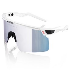 T-AGE Eyewear Road Fighter001 太陽眼鏡 RF1-M006-108, 霧面白色 + 白色鏡面鏡片, 1個