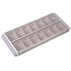 特別商店 7天 14天 便攜式 纖薄 營養品 藥盒 麻灰色, 1個