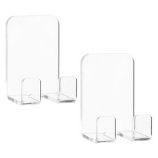 THELIVING 壓克力插座刮鬍刀掛架, 2個, 透明