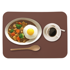 Diar 鉑金矽膠防水餐墊 標準款, 1個, 40.2 x 28.8 cm, 巧克力棕色