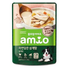 풀무원아미오 전연령 강아지 자연담은 삼계탕 습식사료, 닭, 80g, 1개