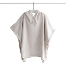 moms nature 兒童連帽浴袍 M號 3-6歲, 淺褐色的, 1個