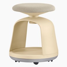 생활지음 벨 스툴 캐스터형, 라떼 + 베이지, 1개