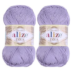 알리제 디바 뜨개실, 0158 라벤더, 2개