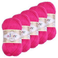 마마니트 디바 뜨개실, 0149 핫핑크, 5개