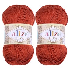 Alizee Mamanit Diva 編織線, 2個, 0036 磚紅色