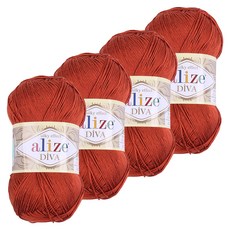 마마니트 디바 뜨개실, 0036 브릭레드, 4개