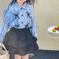 Arbe 女童Blint襯衫 + 短裙套裝