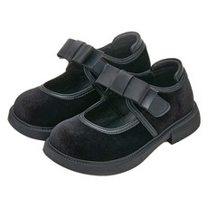 Bimbo Bimba 女童蝴蝶結絲絨瑪莉珍鞋