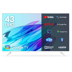 이노스 4K UHD LED 에디션 스마트 TV, 단일옵션, 43UHD Google 화이트, 스탠드형, 고객직접설치
