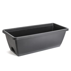 생활공식 직사각 텃밭 화분 받침 세트, 그레이, 1개