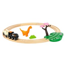 美國 BRIO 恐龍圓形軌道火車可動玩具套組 36098, 混合色, 1個