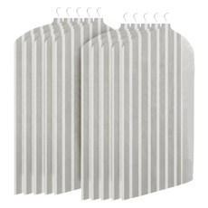 Nature Living 條紋優質服飾防塵套 外套適用, 1入, 10個
