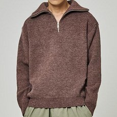 트래드클럽 남성용 베리 베이직 반집업 니트