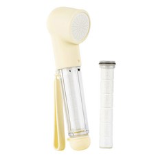 GGUMBI 兒童濾心蓮蓬頭 + 濾心 + 旅行收納盒套組, 霜(淋浴), 1個