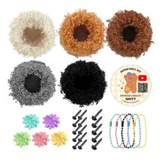 Knitt 毛絨鐵絲娃娃吊飾DIY組, 貴賓捲毛C款, 1組