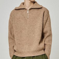 트래드클럽 남성용 베리 베이직 반집업 니트