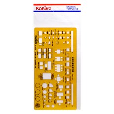 KORING 建築設備家具模板尺 1/100 K-509, 1個, 單一顏色