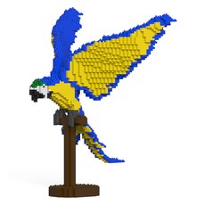 JEKCA 展翅藍黃金剛鸚鵡積木, 混合色, 1個