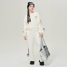 applepink 女童蝴蝶結點綴寬褲