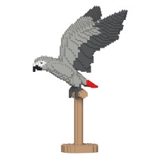 JEKCA 展翅灰鸚鵡 鸚鵡積木, 混合顏色, 1個