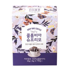 제임스티스푼 콜롬비아 슈프리모 드립백 커피, 1개, 7개입, 8g