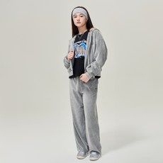 applepink 女童絲絨修身寬褲