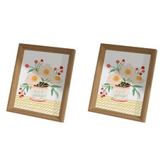 데이소이 분위기 있는 우드 프레임 액자, 2개, 3 우드