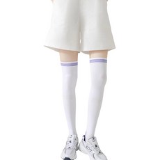Earlyports 女款運動高筒及膝長襪, 白色, 1套