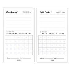 아이씨엘디자인 해빗트래커 루틴 메모지 35day, 혼합색상, 2개, 1개입