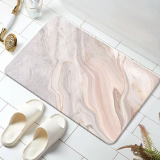PEONIST 防滑大理石紋路腳踏墊 40 x 60 cm, 1個, 粉紅色