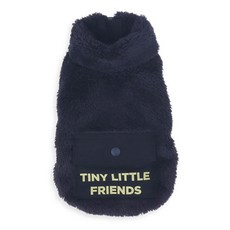 MONCHOUCHOU 寵物 Hi! 小熊毛絨拉鍊外套, 1個, 海軍藍