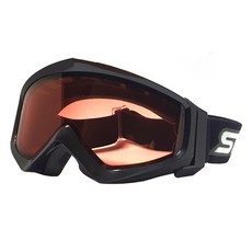 SWANS 滑雪護目鏡 白色 成人款 可與眼鏡並用 日夜兩用 雙層鏡片 GUEST-DH, 黑色