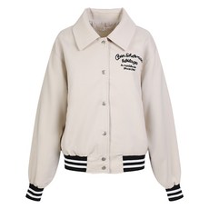 페이지플린 여성용 자수 카라 스타디움 점퍼 F3AJP007A