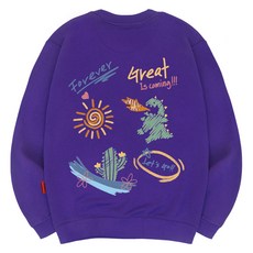 엘라모 남녀공용 3M 렛츠고다이노 맨투맨