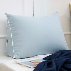 Raumstudio 磨毛棉三角靠背墊 含枕芯, 天空藍