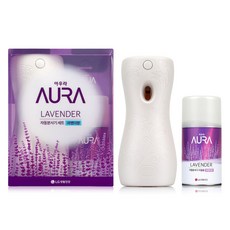 아우라 자동분사기 방향제 본품 + 리필 세트, 280ml, 1세트, 라벤더향