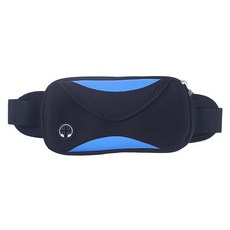 ZOOLO 슬림 스포츠 허리 러닝 마라톤 조깅 웨이스트 방수 힙색, 블루, 1개