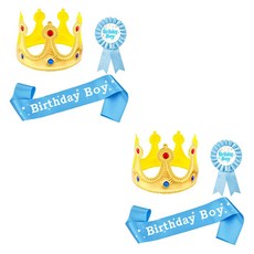 마켓감성 보이 생일축하 3종 세트, 스카이, 2세트