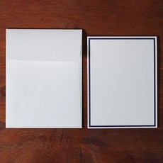 무즈앤뷰즈 양면액자 가로형 네이비 + 봉투 화이트 세트, 1세트