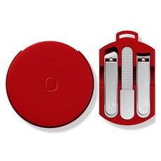 조이 프리미엄 마카롱 손톱깍이 3종 세트, 레드, 1세트