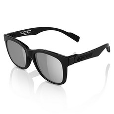 TAG eyewear Interact 鏡面鏡片太陽眼鏡 IA2-M001-103, 1個, 霧面黑 + 銀色鏡面