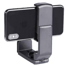 이츠굿텐 핸드폰 거치대 집게형, 블랙, 1개