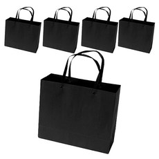 Maket Gamseong 特殊日子感謝禮物袋 大型 5入, 5個, 黑色
