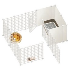 curiouspet 寵物圍欄 廁所分離柵欄 套組, 1套, 白色