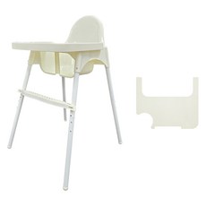 Cuddle 嬰幼兒成長型餐椅 + 專用矽膠墊套組, 混合色 + 米色