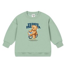 뉴욕꼬맹이 아동용 테디아일랜드 오버핏 맨투맨 T155