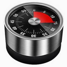 WONDERLIVING 模擬學習烹飪機械磁性計時器, 1個, 黑色