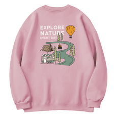 The Team Healing Time 寬鬆版型特殊雙面棉大學T